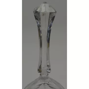 Vintage Etched Horse Pattern Crystal Bell - 7.25 Tall