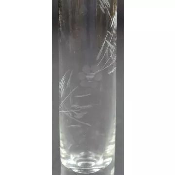 Three Stars Hand Blown Etched Shot Glass - 6 Tall