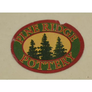 Pine Ridge Pottery Candy Dish - Apple & Green Spongeware Pattern