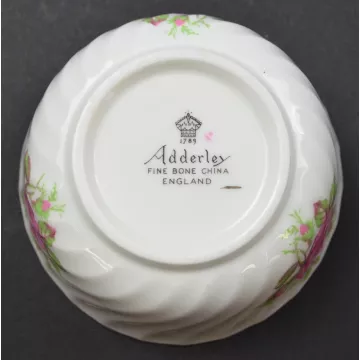 Adderley Fine Bone China Pink Rose Open Sugar - 3.25 Wide