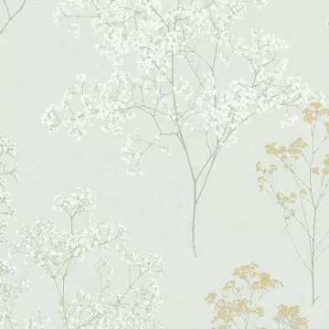 FH37511 Queen Anne's Lace Wallpaper Green, Ochre, Orange, Sage, Mint, Mint Green Farmhouse Living Norwall Wallcovering
