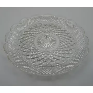 Anchor Hocking Glass - Wexford Clear Pattern - Lazy Susan Tray - 14 Round