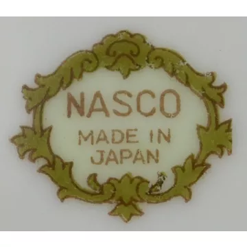 Nasco Ring Dish - Pink Floral Pattern WIth Gold Trim - 4 Wide