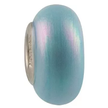 Fenton Art Glass Artisan Crafted Bead - Sky Pearl - Sterling Silver Lined