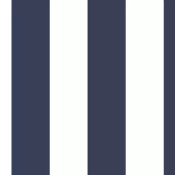 SH34555 2.5" Tent Stripe Wallpaper Navy Shades Norwall Wallcovering