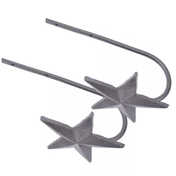 Metal Curtain Tie Backs - Star Design - Pair Of 2