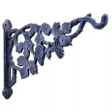 Decorative Plant Hanger - Gape Vine - Verdigris Cast Iron - 12" Deep
