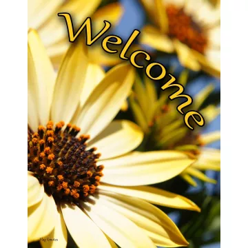 Flag Emotes - Double Sided Garden Flag - Sunflower Welcome