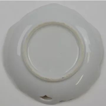 Nasco Yellow And Pink Floral Pattern Ring Dish With Gold Trim - 4 Wide