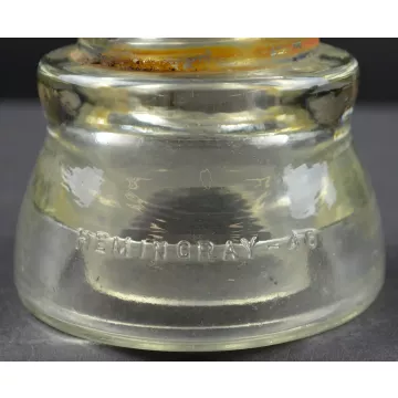 Vintage Hemingray No. 45 Clear Glass Insulator - 26-42 - 4 Tall