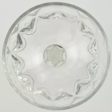 Clear Diamond Quilt Pattern Wine Glass - 5 5/8 Tall