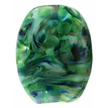 Fenton Artisan Crafted Glass Bead Tranquil Pond - 1.25 Oval