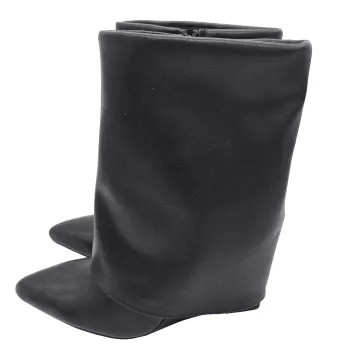 Women's Wedge Heel Dress Boots With Memory Foam Insole - Rue Black