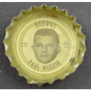 Coca Cola NFL Bottle Cap - Cleveland Browns - Paul Wiggin - Coke King Size