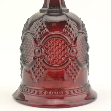 Avon Crystal - 1876 Cape Cod Ruby - Hostess Bell - 6.5 Tall