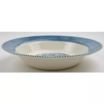 Royal - Currier & Ives Blue - Round Vegetable Bowl