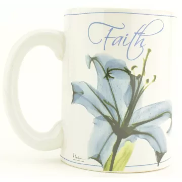 Carson Home Accents - 14 Oz. Ceramic Mug - Faith - 4.625 Tall