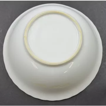 White China Rose Design Gold Trimmed Bowl - 6 Round
