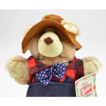 Furskins Bears - Farrell Furskins 1986 Wendys Christmas Bear - 7.5 Tall
