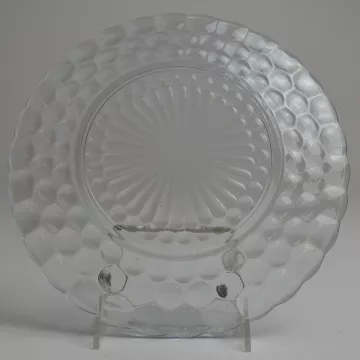 Anchor Hocking - Bubble Blue Pattern - Dinner Plater - 9.25 Round