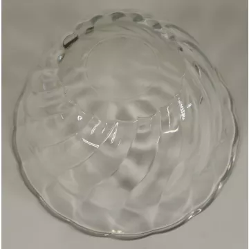 Clear Glass Swirl Pattern Bowl - 3.25 Tall