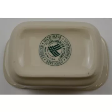 Longaberger Pottery Holly Pattern - Sweetener Holder - 4.25 Wide