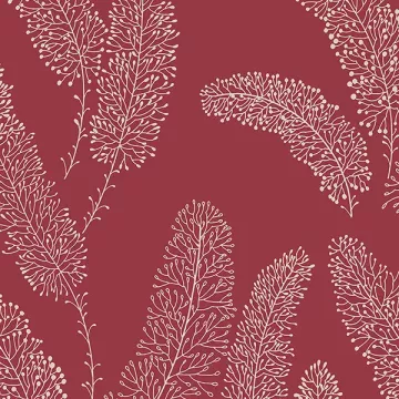 PA34252 Feather Wallpaper Red Paradise Norwall Wallcovering