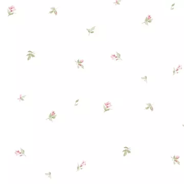 AB27626 Camille's Mini Wallpaper Red, Green Abby Rose 3 Norwall Wallcovering
