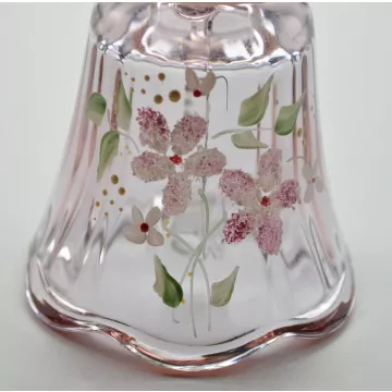 Fenton Art Glass Violet / Purple Hand Painted Bell - 4 Tall