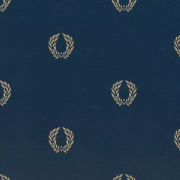 MD29410 In Register Laurel Leaf Wallpaper Navy, Metallic Gold Silk Impressions 2 Norwall Wallcovering