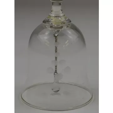 Clear Etched Glass Bell With Frosted Animal Handle - 5.875 Tall