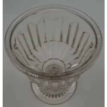 EAPG Clear Glass Footed Sugar - Triangular Prism - Circa 1850's