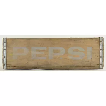 Pepsi Cola Crate - Wood Grain Carrier - Signer 1983