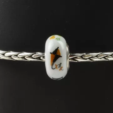 Fenton Art Glass Artisan Crafted Bead - Kappa Alpha Theta - Sterling Silver Core