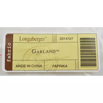 Longaberger Garland Basket Liner - Paprika