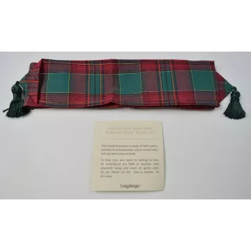 Longaberger Basket Tassel Tie - Evergreen Plaid