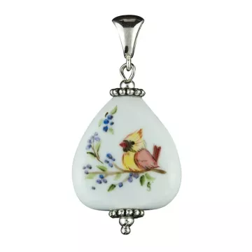 Fenton Art Glass - Pendant - Lady Cardinal