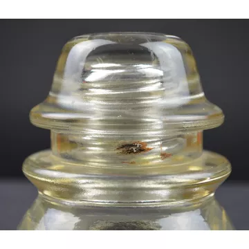 Vintage Hemingray No. 42 Clear Glass Insulator - 28-52 - 4 Tall