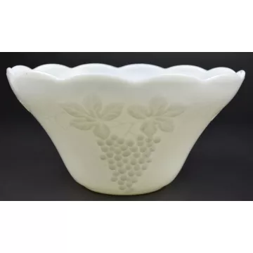 Anchor Hocking Vintage Milk Glass Pattern - Punch Bowl - 12.375 Wide