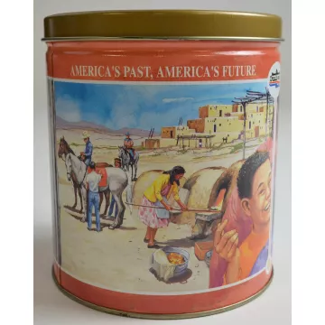 Trails End Americas Past, Americas Future Gourmet Caramel Corn 12 Oz. Tin