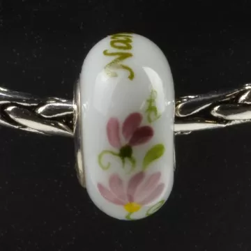 Fenton Art Glass Artisan Crafted Bead - Nana - Sterling Silver Lined