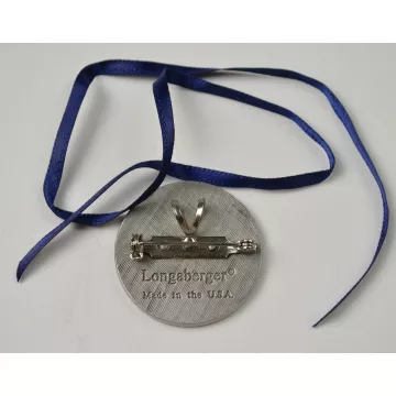 Longaberger Collectors Club Celebrating Ten Years Pewter Pin / Tie-On
