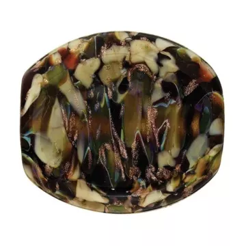 Fenton Artisan Crafted Glass Bead - Kalico Kitty - 1.26 Long