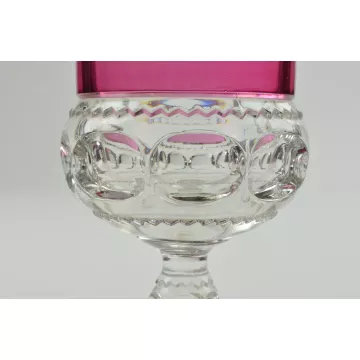 Tiffin / Franciscan - King's Crown Cranberry Flashed (Top Only) - Water Goblet