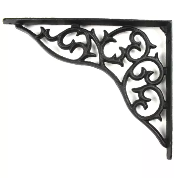 Wall Shelf Bracket - Ornate Pattern - Cast Iron - 10.25 Long