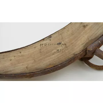 Vintage US Hames Co. Wooden & Metal Horse Harness Hames - 27 Tall