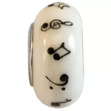 Fenton Art Glass Artisan Crafted Bead - Sweet Melody - Sterling Silver Lined