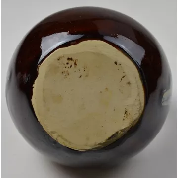 Brown Drip Style Pottery Basket - 6 Tall