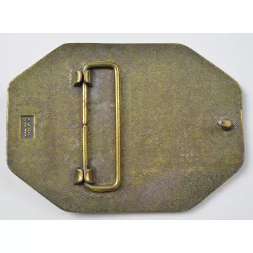 Avon Traveling Man Americana Train Brass Plated Belt Buckle