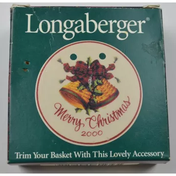 Longaberger Pottery Merry Christmas Tie-On